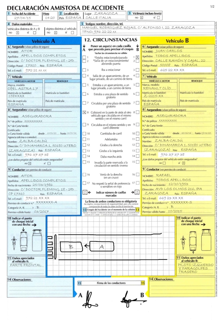 ¿Cómo Rellenar Un Parte Amistoso De Accidente?